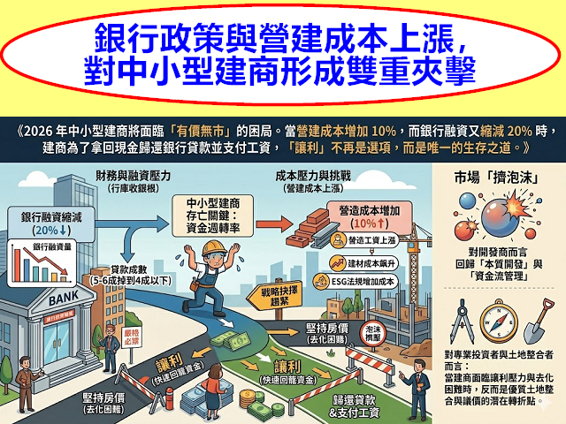 銀行政策與營建成本上漲