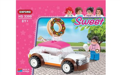 【特價】韓國積木 甜心系列 可愛甜甜圈小車84pcs